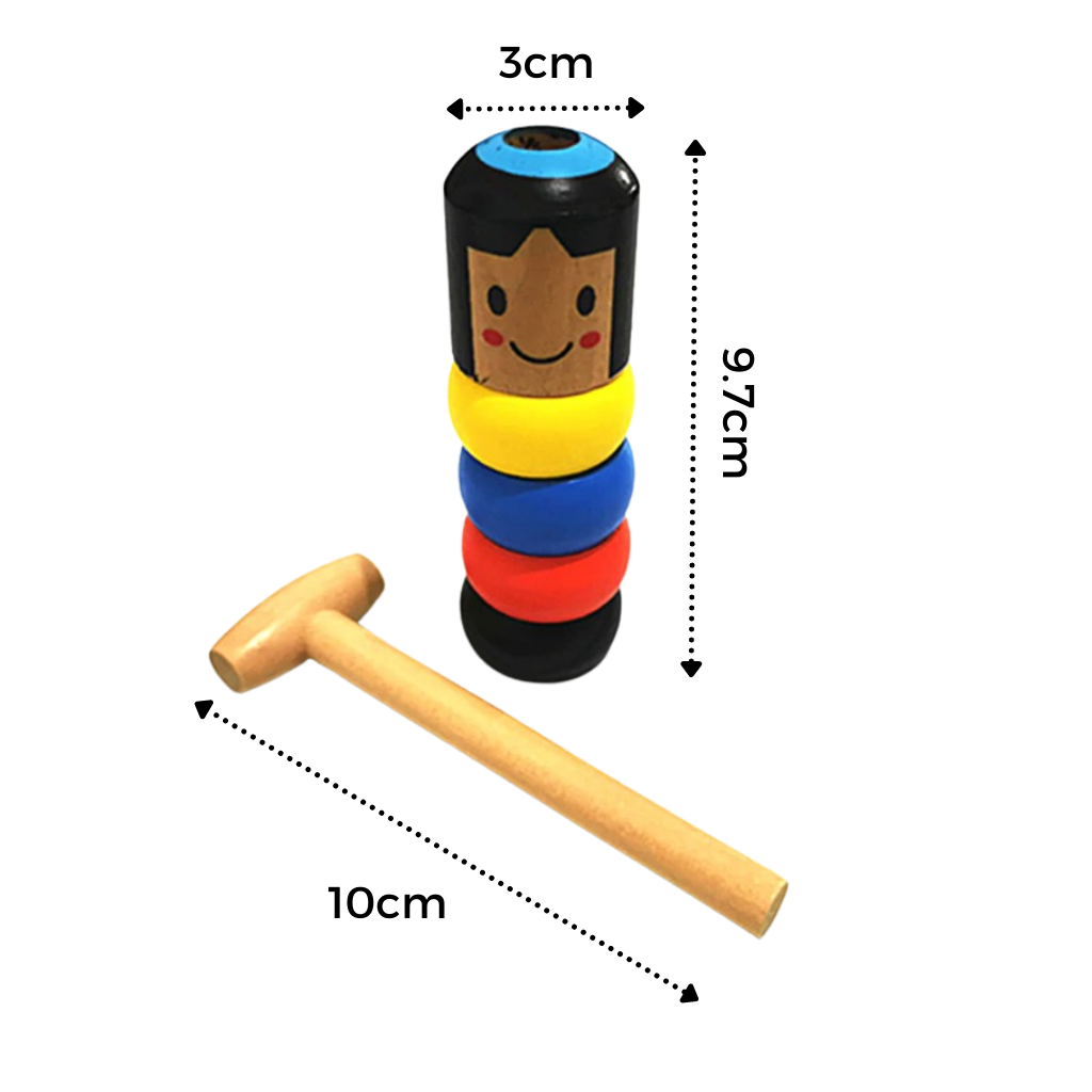Magic Unbreakable Wooden Man Toy