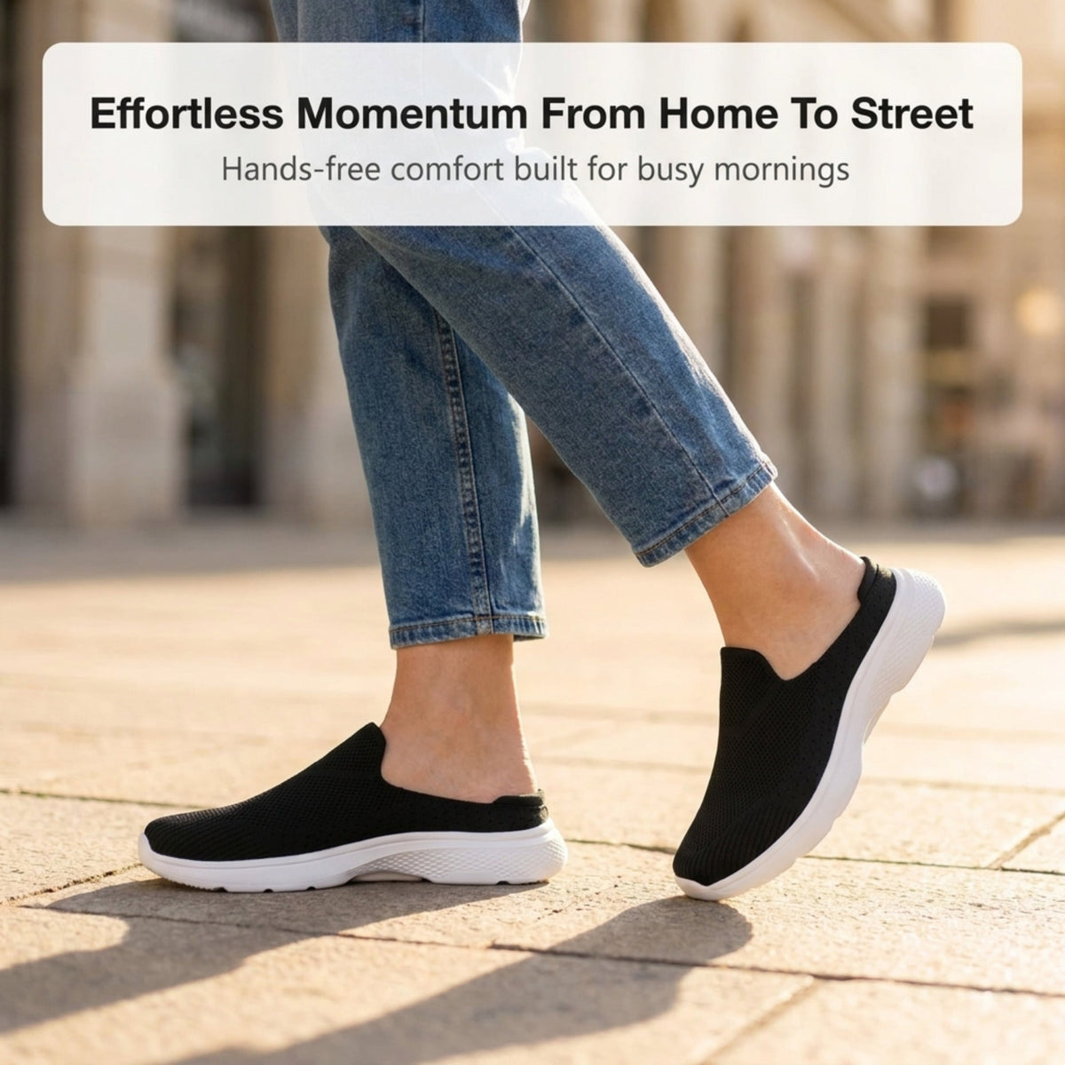 Lightweight Supportive Slip-On Mules - Faster Mornings - Demo Ozerty