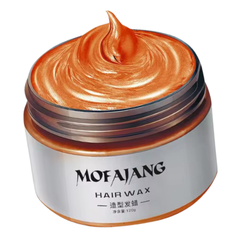 Temporary Vibrant Hair Wax Coloring -Orange - Ozerty